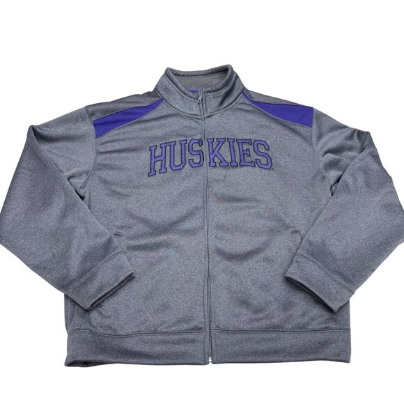 Campus Drive Tops - Campus Drive Washington Huskies Women's Gray Purple Full Zip Jacket, Size L